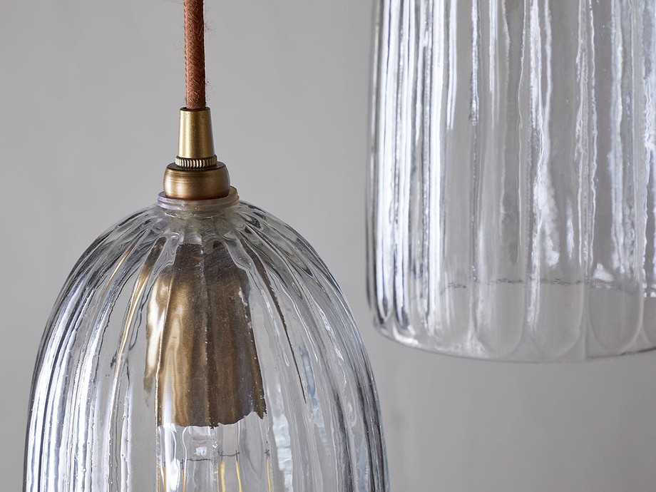 Lumina Fluted Recycled Glass Cluster Light - Clear