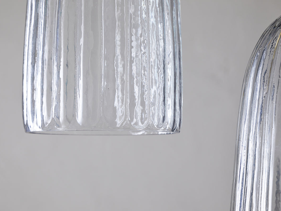 Lumina Fluted Recycled Glass Cluster Light - Clear