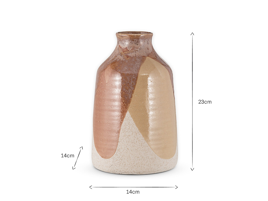 Lucia Ceramic Vase - Terracotta Mix