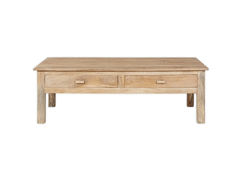 Laali Grooved Mango Wood  Coffee Table - Natural