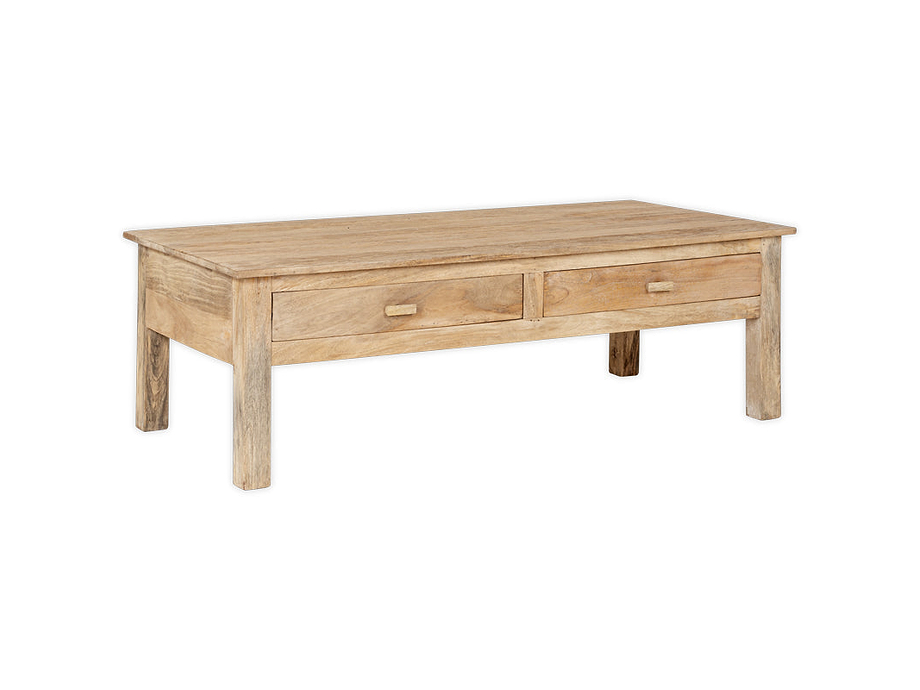 Laali Grooved Mango Wood  Coffee Table - Natural