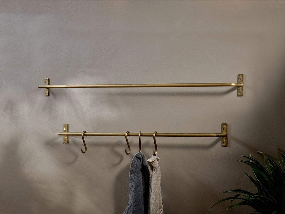 Laila Iron Hanging Rail - Brass