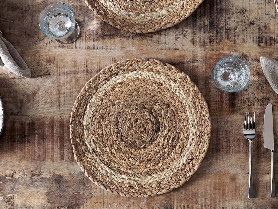 Lam Round Tablemats - Natural (Set of 4)