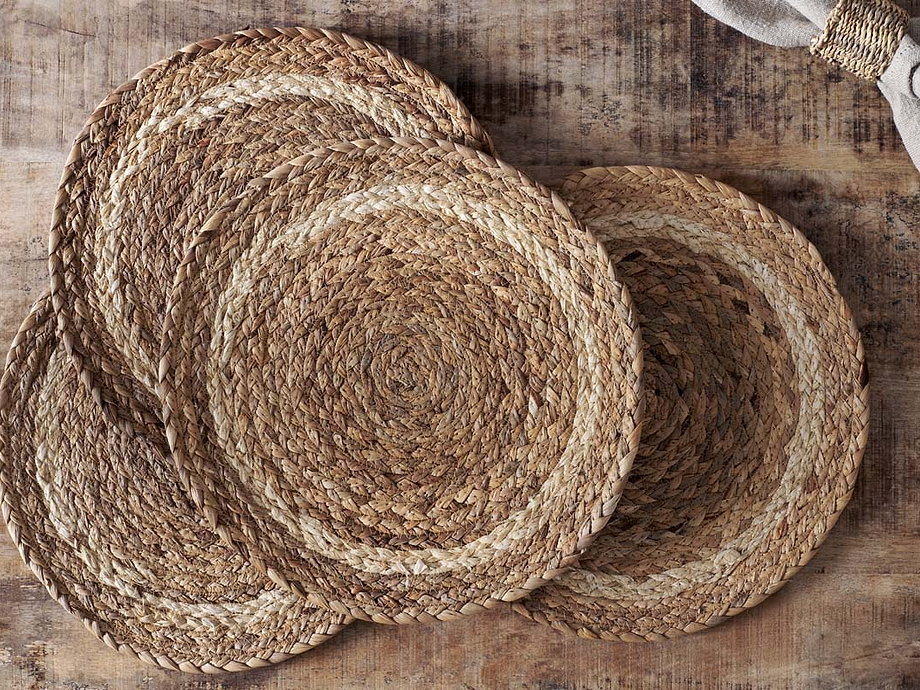 Lam Round Tablemats - Natural (Set of 4)