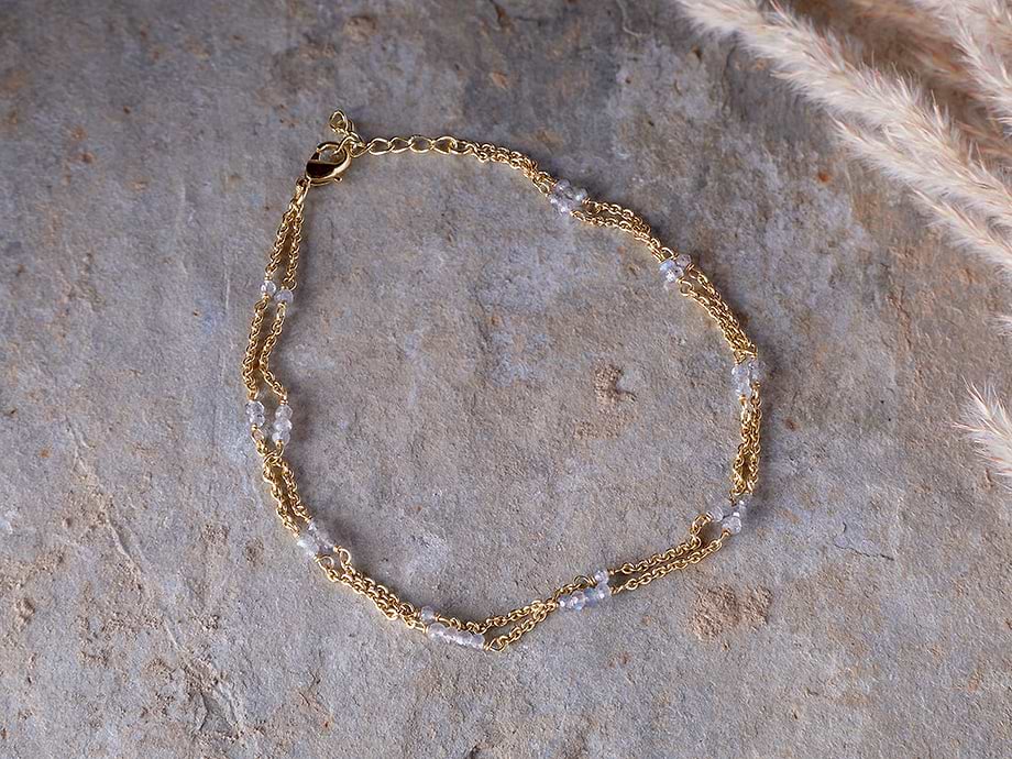 Lavana Anklet - Labradorite