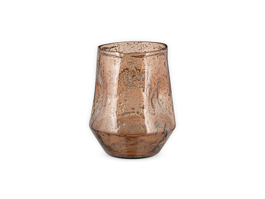 Linora Recycled Glass Tealight Holder - Terracotta