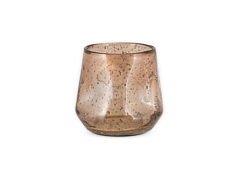 Linora Recycled Glass Tealight Holder - Terracotta