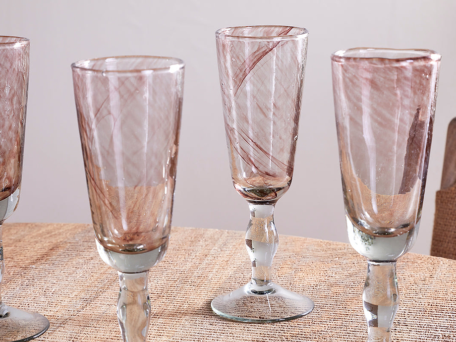 Llanera Champagne Glass - Plum - (Set of 4)