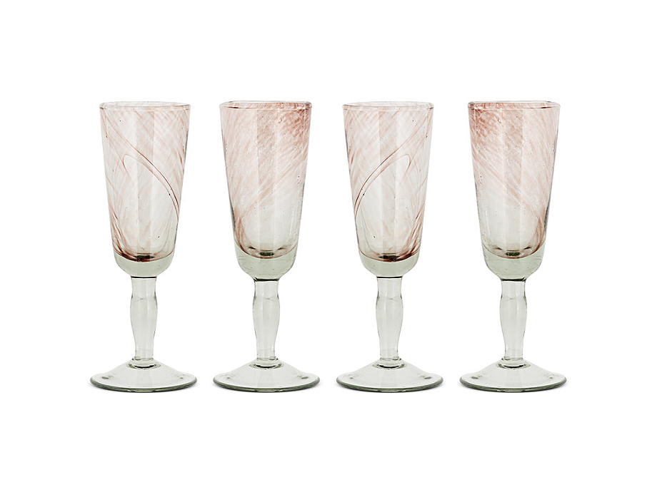 Llanera Champagne Glass - Plum - (Set of 4)