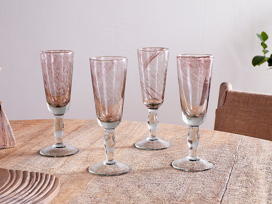 Llanera Champagne Glass - Plum - (Set of 4)