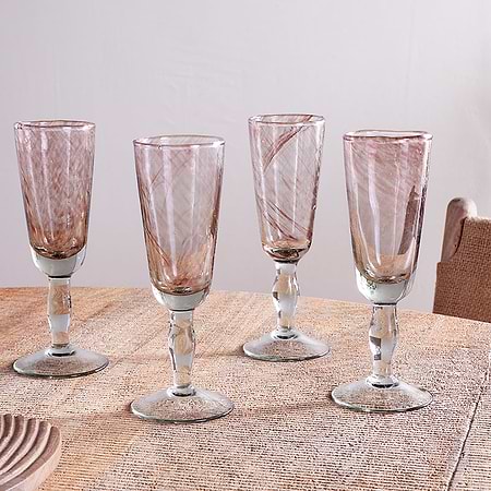 Llanera Champagne Glass - Plum - (Set of 4)-nkuku