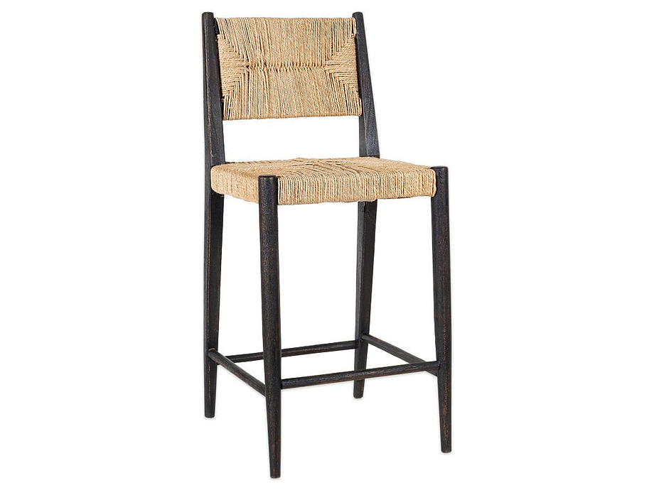 Lohanda Acacia & Munja Grass Counter Chair - Charcoal