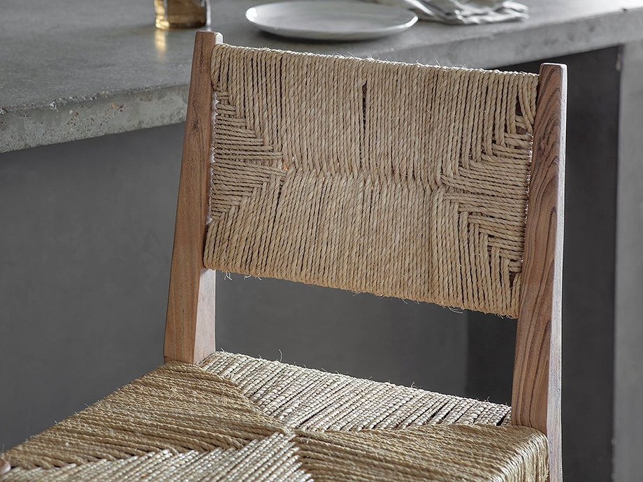 Lohanda Acacia & Munja Grass Counter Chair - Natural