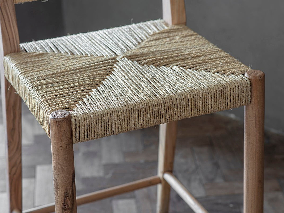 Lohanda Acacia & Munja Grass Counter Chair - Natural