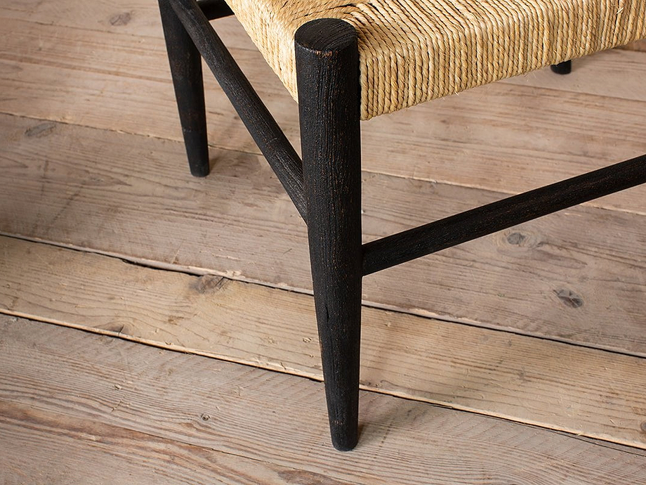 Lohanda Acacia & Munja Grass Dining Chair - Charcoal