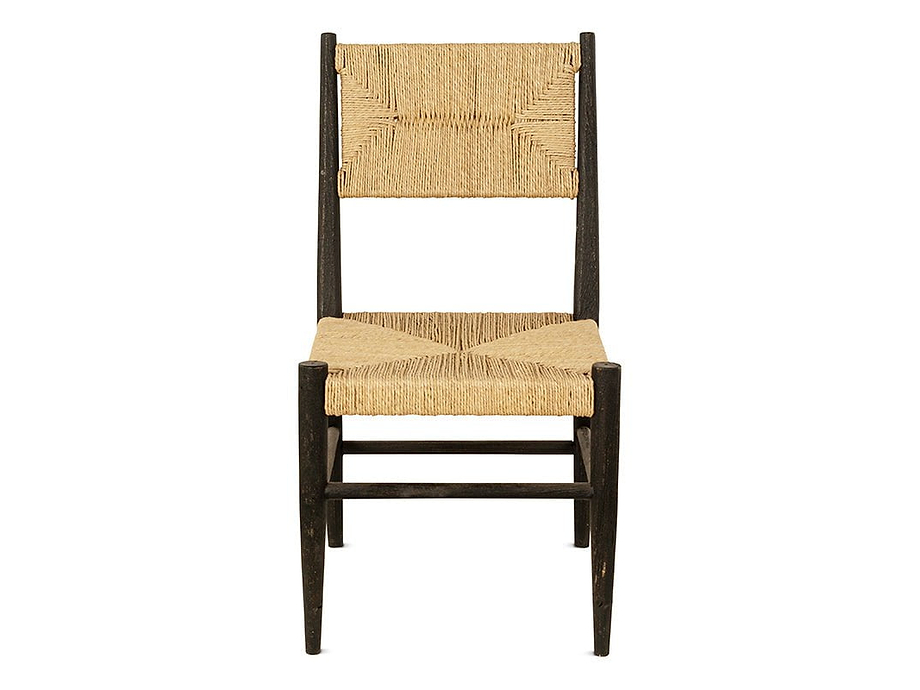 Lohanda Acacia & Munja Grass Dining Chair - Charcoal