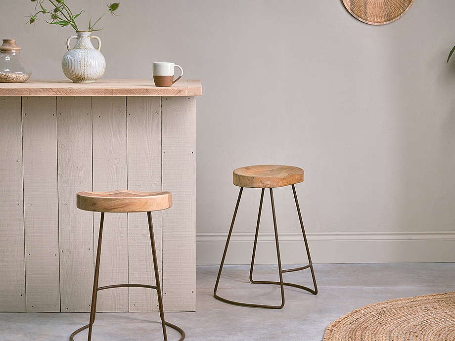 Loko Mango Wood Stool - Short