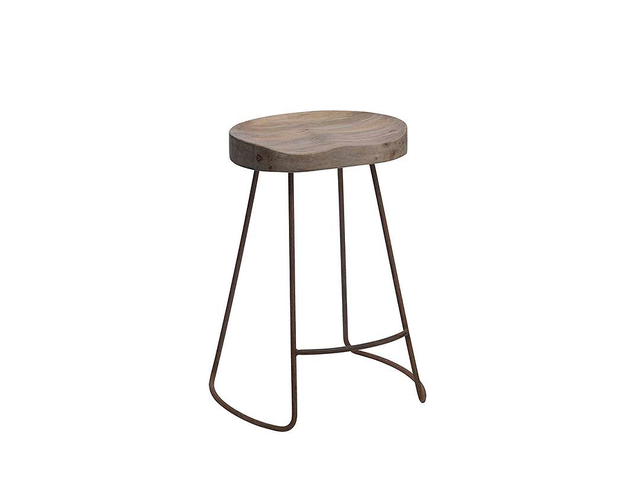 Loko Mango Wood Stool - Short