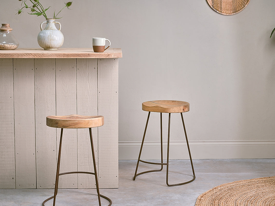 Loko Mango Wood Stool - Short