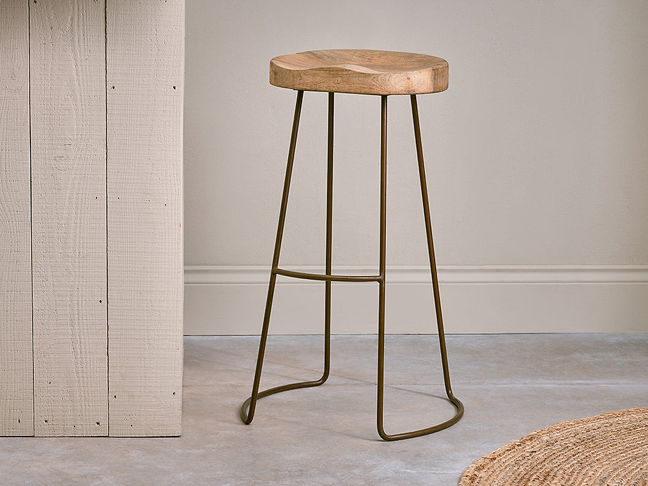 Loko Mango Wood Stool - Tall