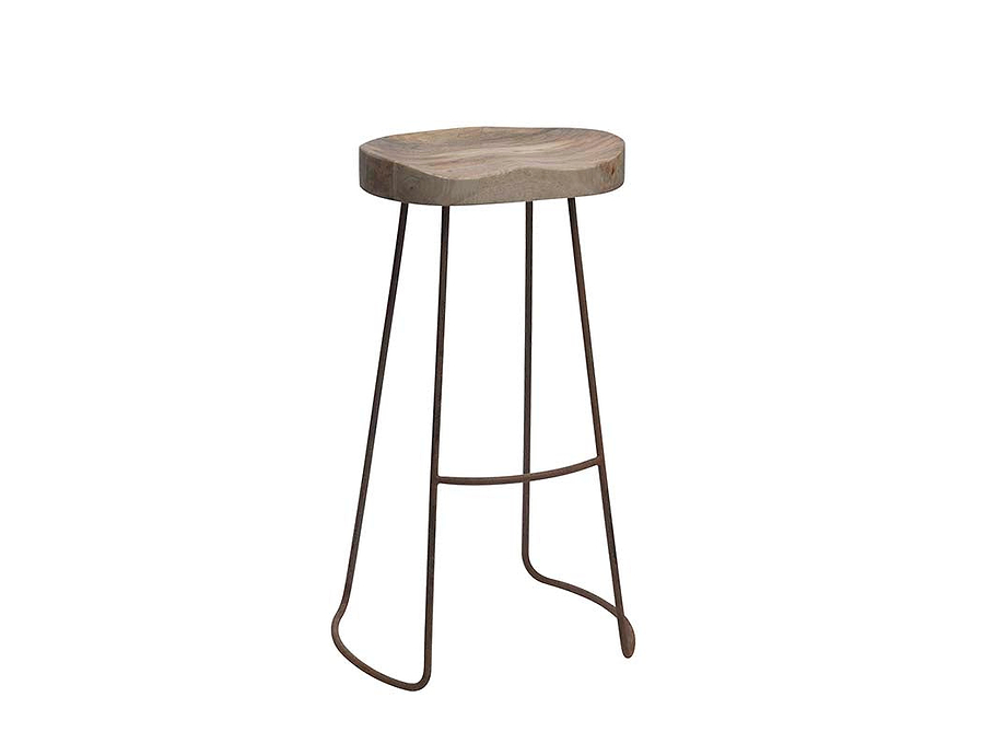Loko Mango Wood Stool - Tall