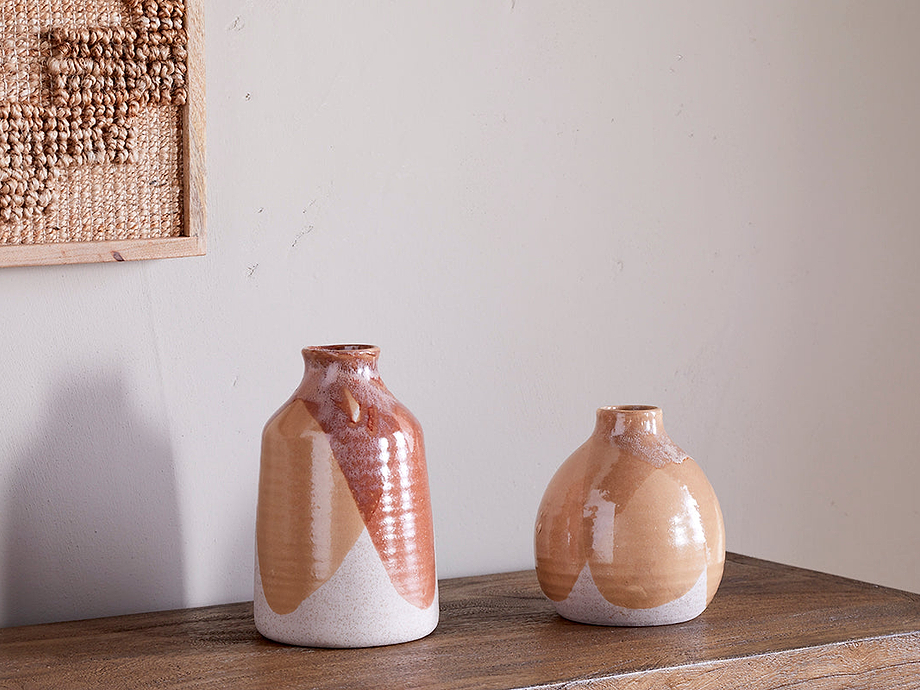 Lucia Ceramic Vase - Terracotta Mix