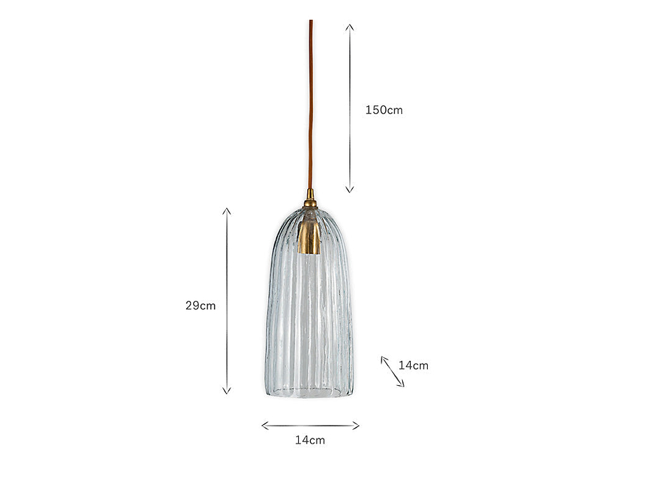 Lumina Recycled Glass Pendant - Clear