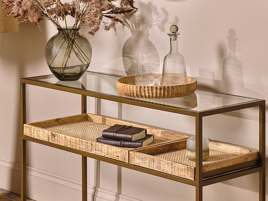 Luzon Iron & Mango Wood Display Console Table