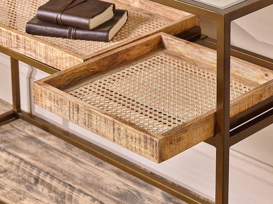 Luzon Iron & Mango Wood Display Console Table