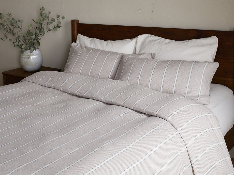 Mora Hemp & Cotton Duvet Cover - Stone Grey