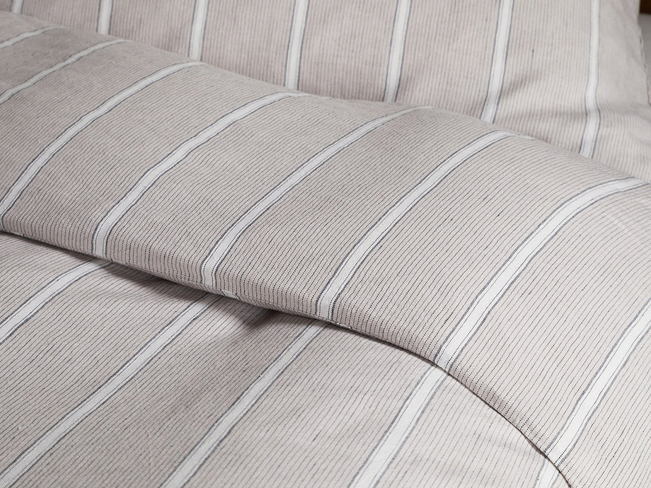 Mora Hemp & Cotton Duvet Cover - Stone Grey