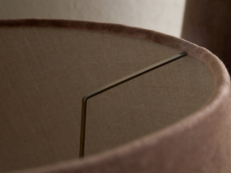 Mendai Velvet & Linen Lampshade - Mocha