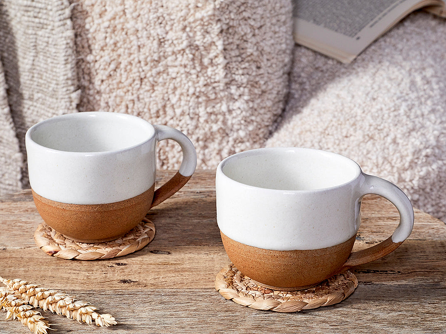 Mali Coffee Mug - White (Set of 2)