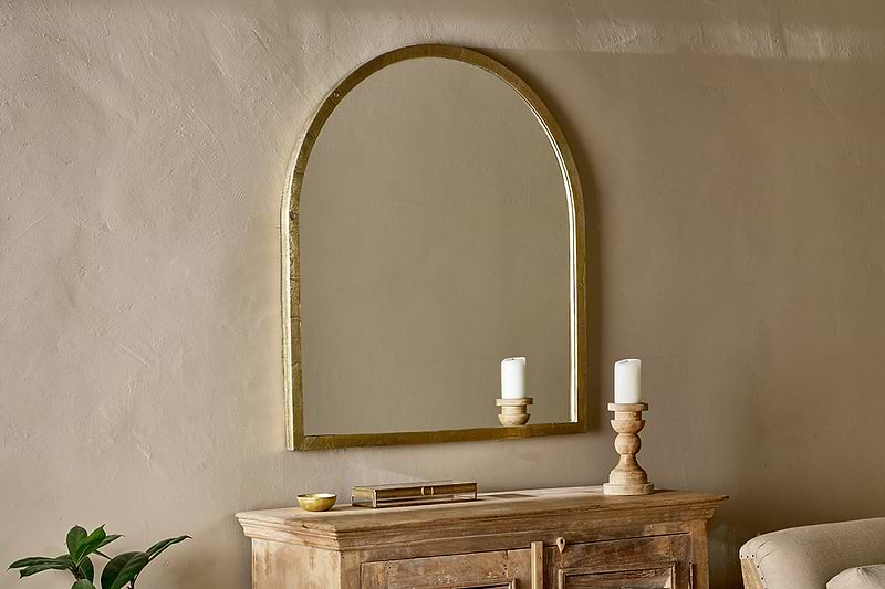 Murwara Arch Mirror - Antique Brass