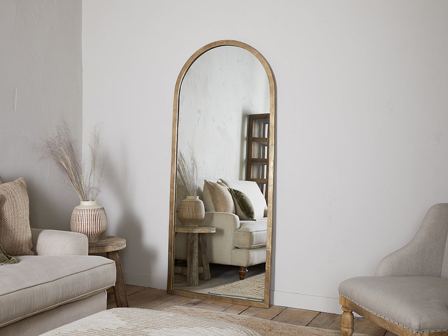 Murwara Full Length Mirror - Antique Brass