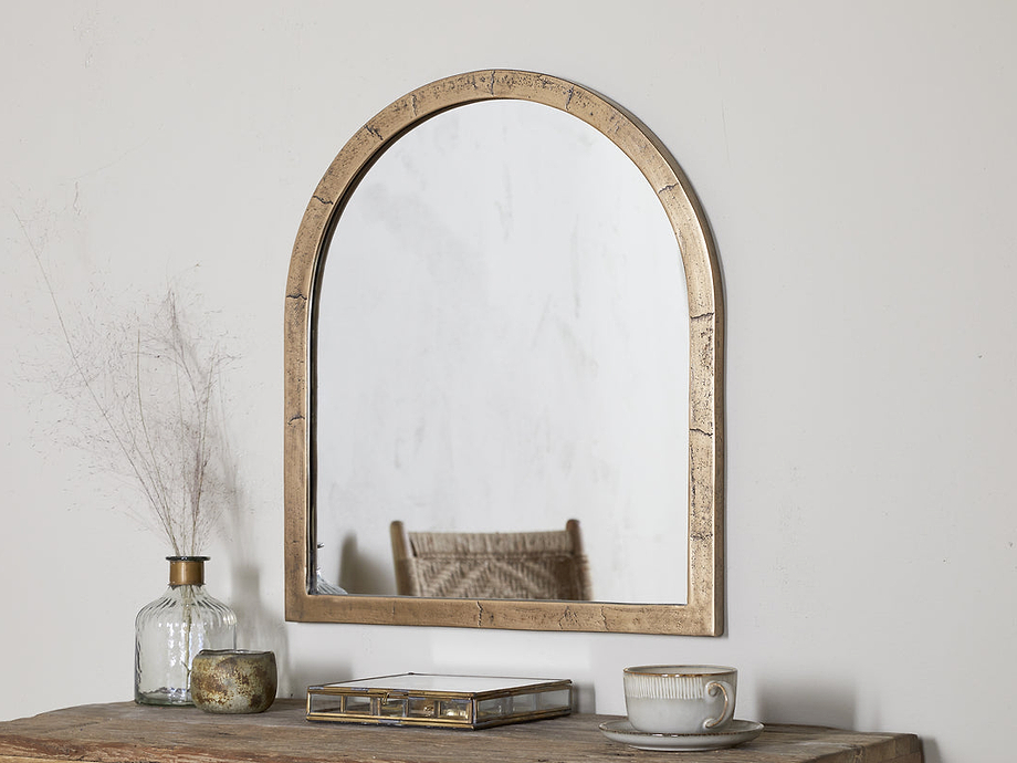 Murwara Wall Mirror - Antique Brass