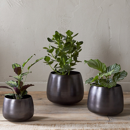 Maliki Plant Pot - Aged Bronze