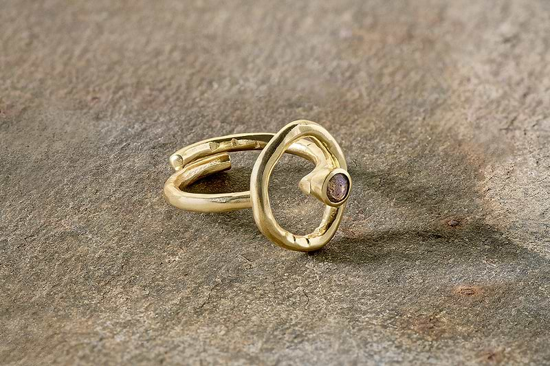 Mari Labradorite Ring - Gold