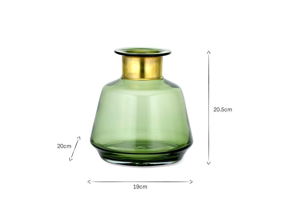Miza Glass Vase - Green