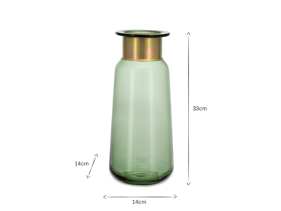 Miza Glass Vase - Green