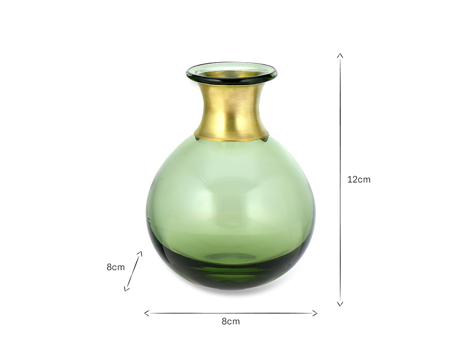 Miza Mini Glass Vase - Green