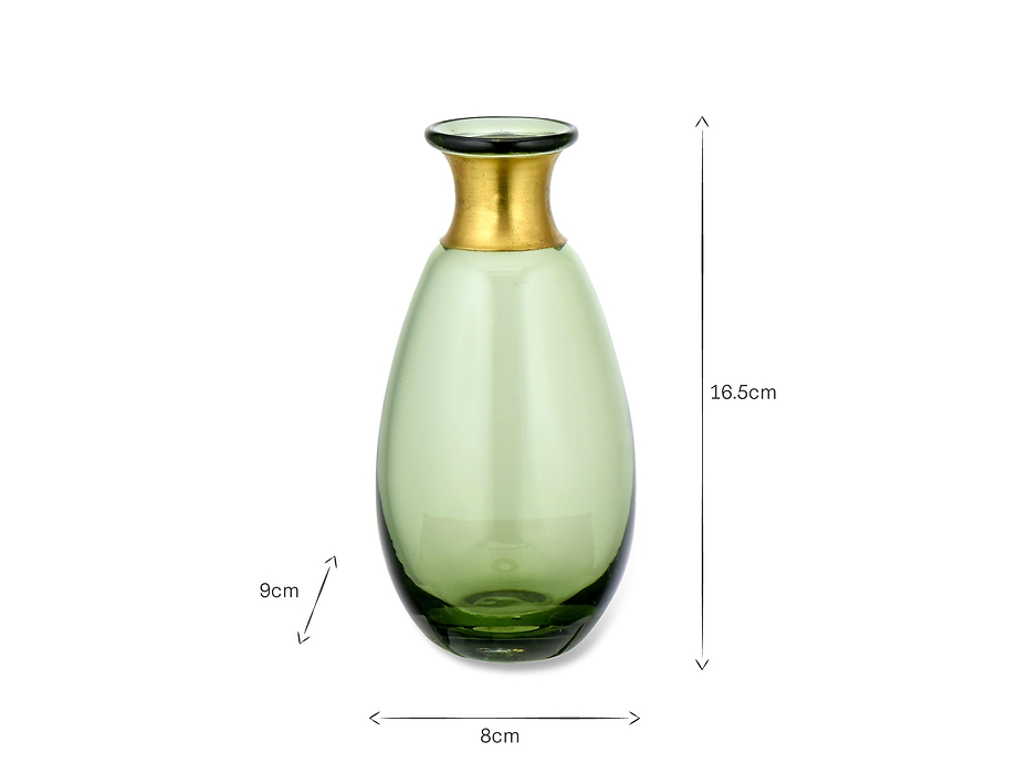 Miza Mini Glass Vase - Green