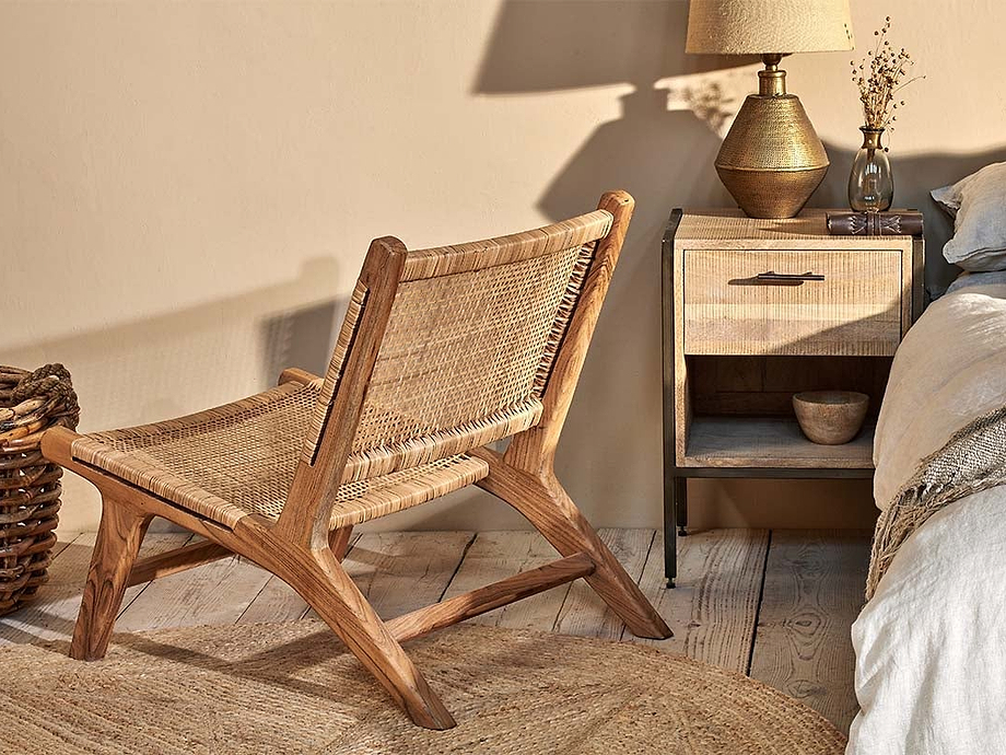 Madrisana Acacia & Rattan Woven Chair