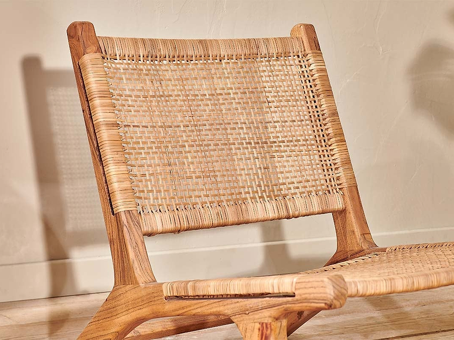 Madrisana Acacia & Rattan Woven Chair