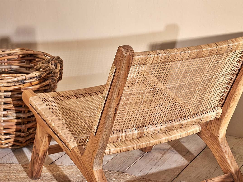 Madrisana Acacia & Rattan Woven Chair