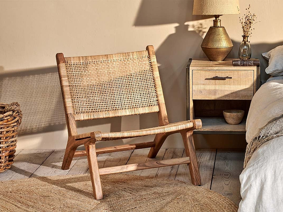 Madrisana Acacia & Rattan Woven Chair