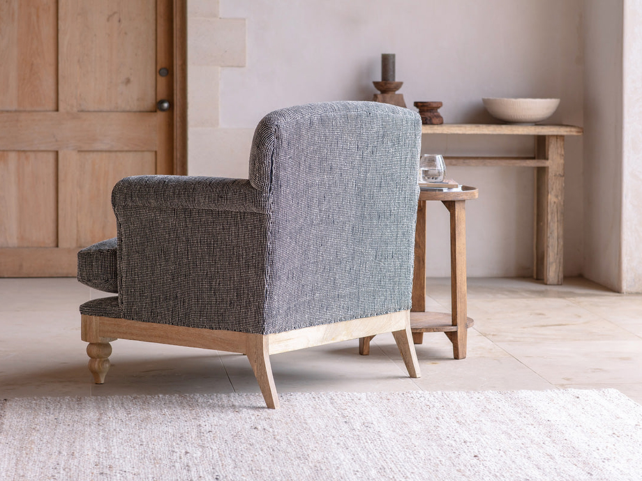 Maganda Cotton Armchair - Charcoal