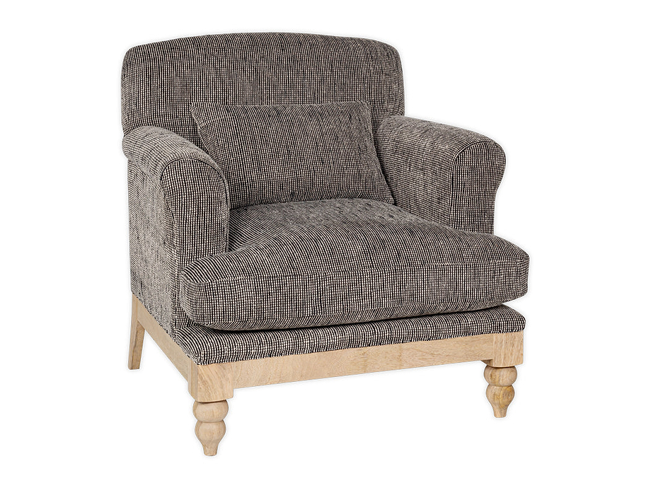 Maganda Cotton Armchair - Charcoal