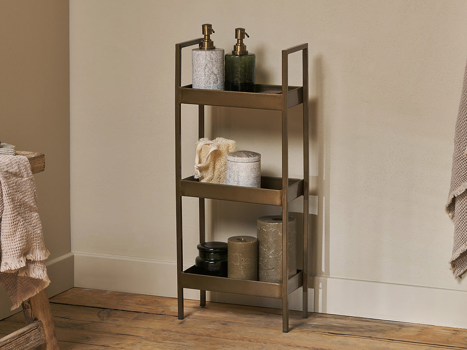 Mahi Bathroom Storage Caddy - Antique Brass