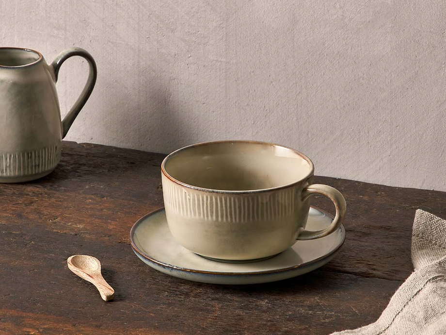 Malia Cup & Saucer - Cream